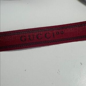 74 inches of Red Burgundy Gucci 100 Ribbon